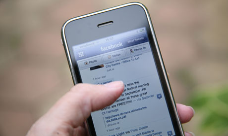Facebook on an iPhone