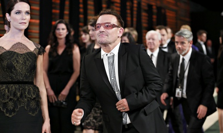 U2's Bono: moving in mysterious ways at Vanity Fair's Oscars party