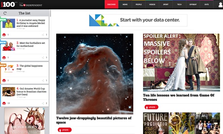 The Independent's i100 website