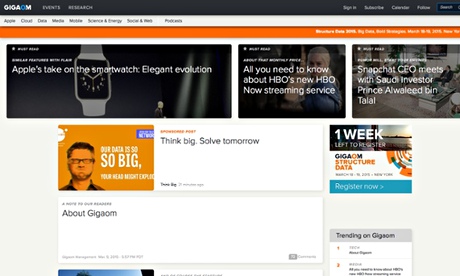 The Gigaom technology news site has closed after nine years