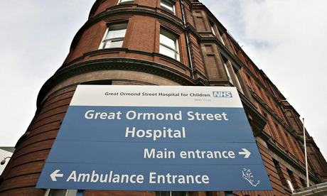 Sign outside Great Ormond Street Hospital