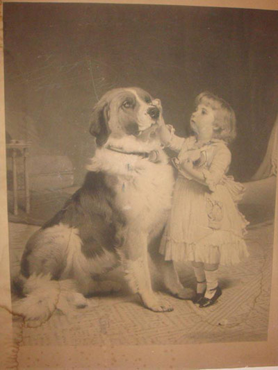 Antiques gallery 10.03: Antiques: Girl and St Bernard
