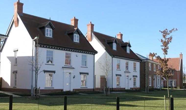 Old and new002032011: New-build home in Walsham Le Willows, Suffolk