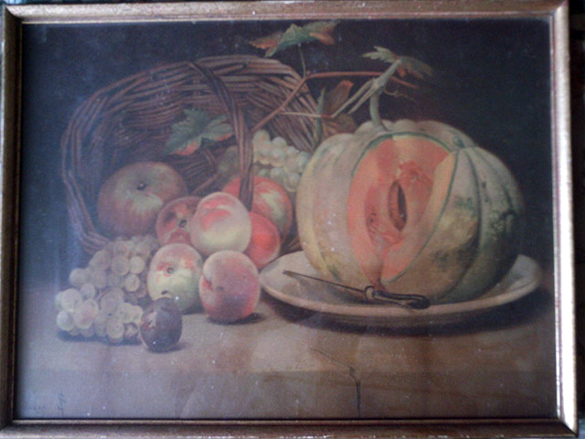Antiques slideshow 240311: A chromolithograph print of some fruit
