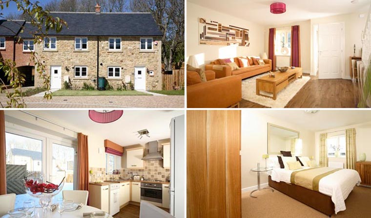 Old and new 270411: New build in Powburn, Northumberland