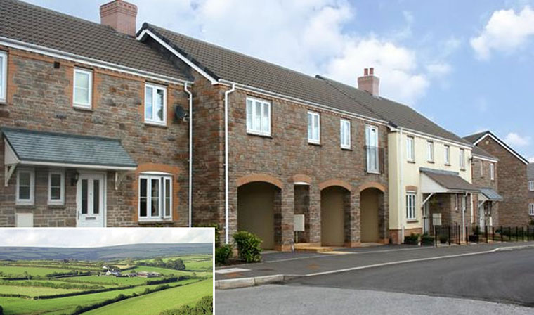 Old and new 220611: New-build home in Cullompton, Devon