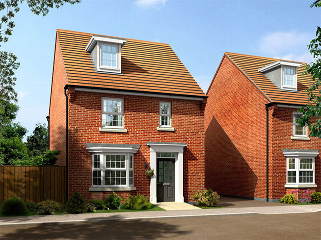 Old and new: New build ellistown Leicestershire
