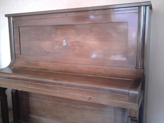 Antiques 080312: Upright piano inscribed Neischalke & Nitsche
