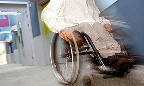 Disabled male in wheelchair