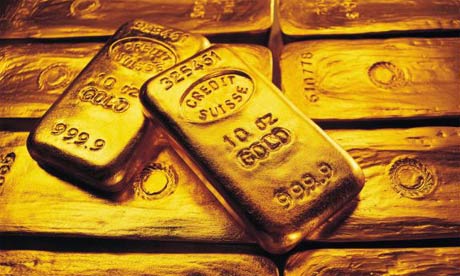 Gold. Gold bars. Photograph: Getty