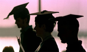 Students at graduation