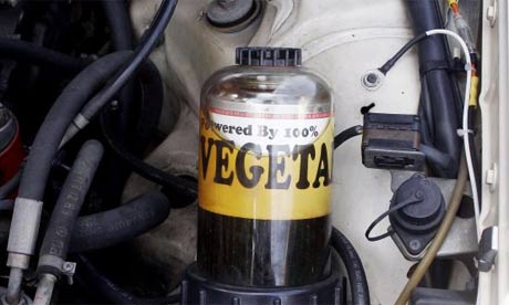 Vegetable oil car engine