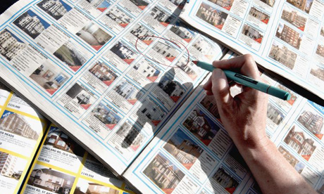 Property Adverts. Photograph: Roger Bamber