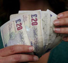 Twenty pound notes