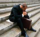 An office worker contemplates redundancy