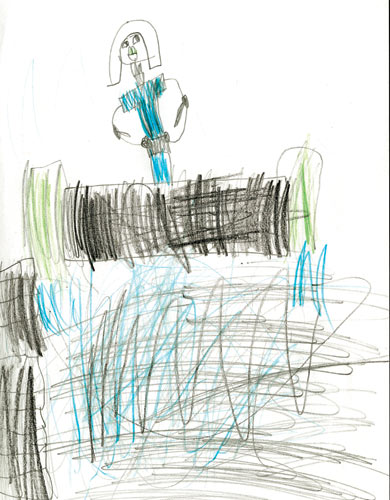Dream job: A child's drawing of being a book seller