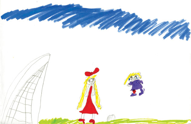 Dream job: A child's drawing of being a female footballer