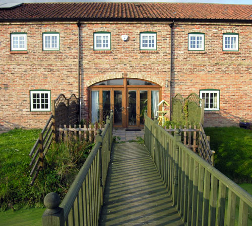 A house in Howden, East Yorkshire, with a moat