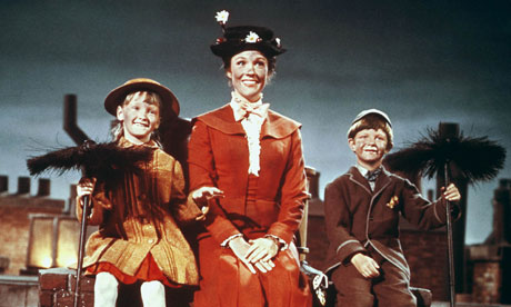 Mary Poppins and the children
