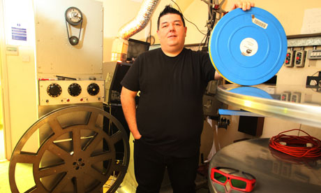 Kevin Markwick at his cinema in Uckfield.