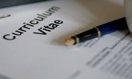 A curriculum vitae and a pen