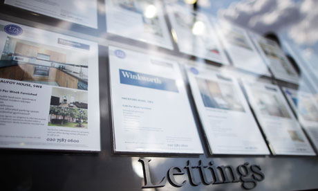 Window of a lettings agency