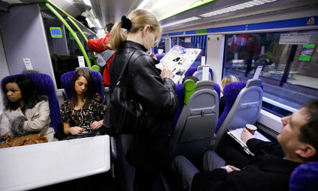 Commuters on a crowded train