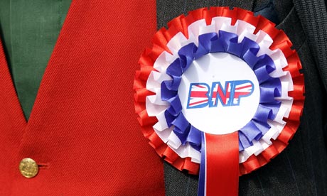 A person in a BNP rosette