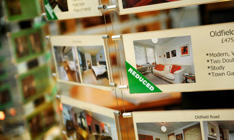 An estate agent advert with a reduced sticker