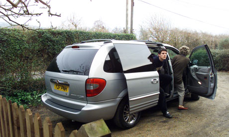 A Chrysler Grand Voyager car on test drive