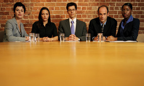 A panel of interviewers