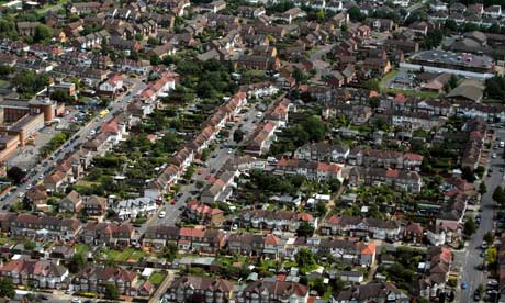 Aerial view of houses in Middlesex