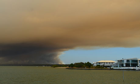 Smoke over queensland coast