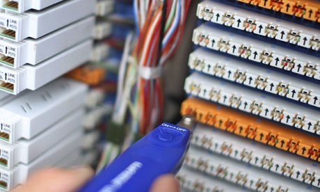 A broadband high speed fibre optic network 