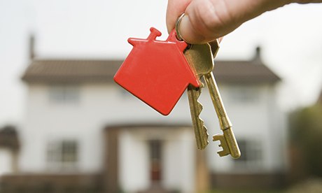House keys with a house keyring