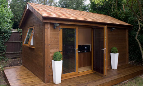 Garden Shed Turned into Outdoor Room