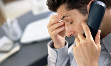 office worker on phone