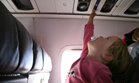 child in airplane