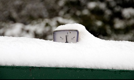 Oil fuel guage on top of a heating oil tank 