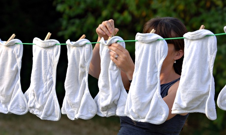 Nappies on washing line