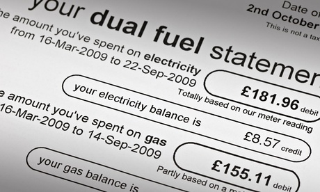 A dual-fuel gas and electricity bill