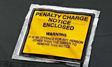 Parking ticket stuck on car windscreen a penalty or fine