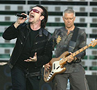 Bono and Adam Clayton of U2 