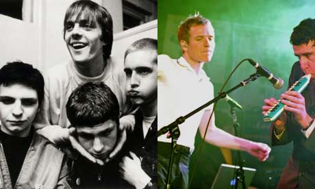 Oi! punk band Cockney Rejects (left) and twee heroes Belle and Sebastian 