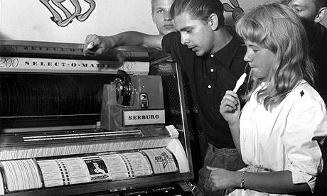 A jukebox in action in 1962