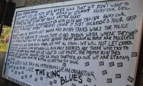 King Blues leave a political message in Old Street