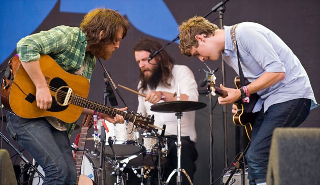Glasto: Pick of the day: US band Fleet Foxes perform on the Pyramid stage Glastonbury 2009