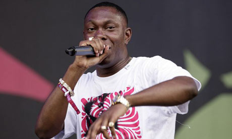 Dizzee Rascal performing during the 2009 Glastonbury Festival