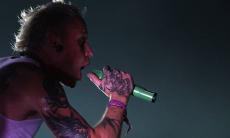 The Prodigy performs on the Other Stage at the Glastonbury Festival 2009