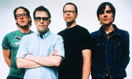 Rivers Cuomo is pictured second from left